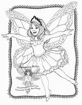 Fairy Butterfly Coloring Monarch Pages Illustrations Cut Colored Wings Outfits Doll Paper September Belles Humming Etsy Iii sketch template