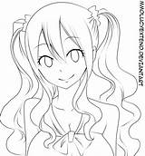Anime Twin Coloring Pages Twins Girls Lineart Mirajane Template Deviantart sketch template