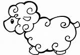 Sheep Coloring Pages Lamb Drawing Cute Kids Outline Clipart Printable Bighorn Cartoon Drawings Shaun Easter Baby Cliparts Print Color Clip sketch template