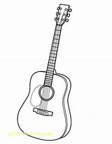 Guitar Coloring Pages Acoustic Electric Printable Drawing Bass Musical Outline Color Instruments Guitars Getdrawings Template Big Getcolorings Line Fender Printables sketch template