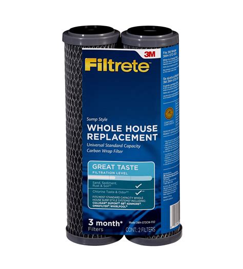 filtrete wh stdcw  standard capacity  house replacement carbon wrap water filter