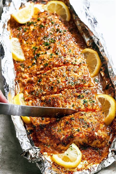 honey garlic salmon  foil easiest tin foil dinner  quick easy