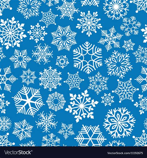 snowflakes seamless pattern royalty  vector image
