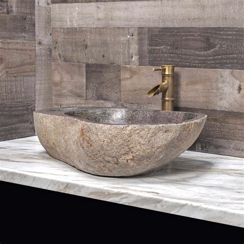 river stone vessel sink  soap holder decora loft