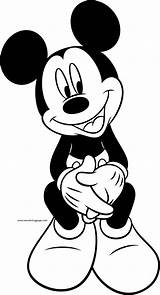 Coloring Mickey Disney Waiting Wecoloringpage sketch template