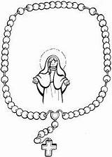 Misionero Catequesis Rezar Virgen Misterios Fatima Explicación Aprendan Sencilla Ninos Rosenkranz sketch template