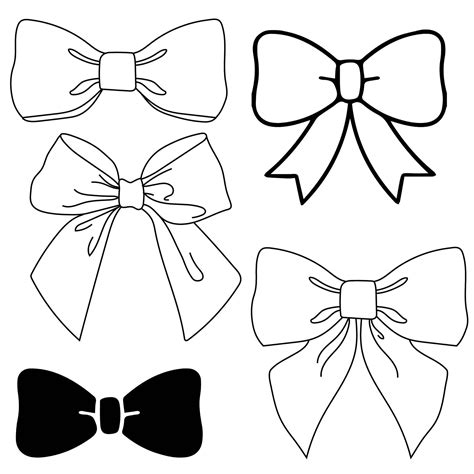 bow silhouette svg dxf cut file