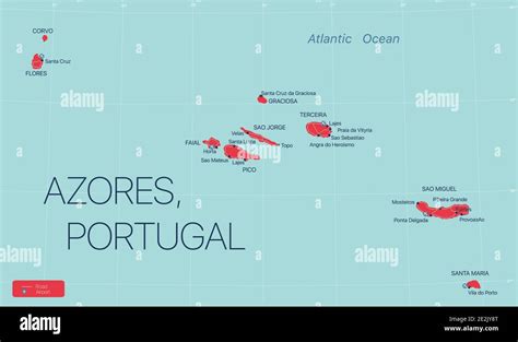 map  azores islands  res stock photography  images alamy