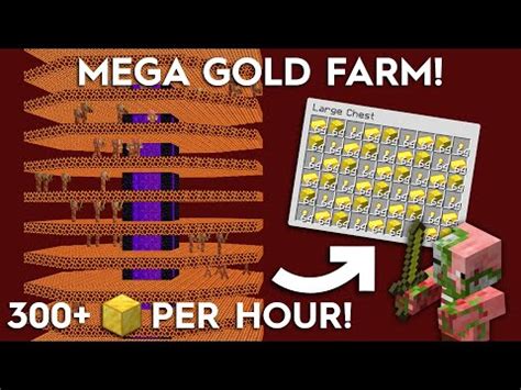 minecraft portal based gold farm  items  hour youtube minecraft portal gold