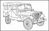 Jeep Coloring Willys M170 Pages Ambulance Monster Vintagemilitarytrucks Jeeps Truck Book Mb Color Cars Turkey Drawing Adults Kids sketch template