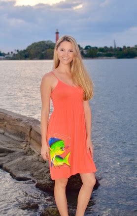 strapped onesize orange coral mahi mahi fishing dress sporty girl apparel