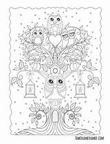 Chouette Edwina Hibou Owls Namee Ornamental Birijus Afkomstig sketch template