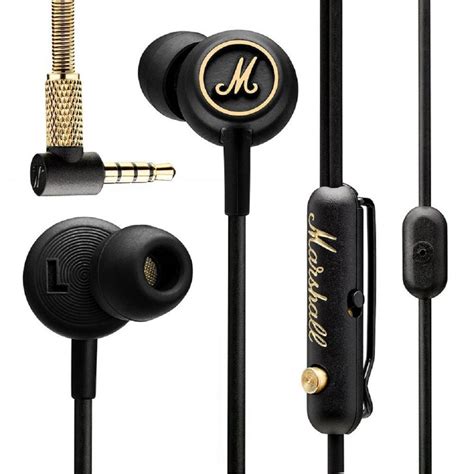 marshall mode eq  ear wired earphones black executive ample