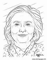 Hillary Coloring Pages Clinton Printable Trump Color Info sketch template