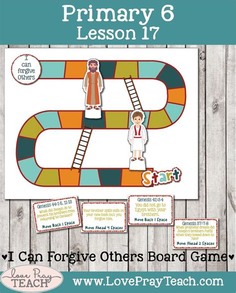 primary  lesson  joseph forgives  brothers bible school games