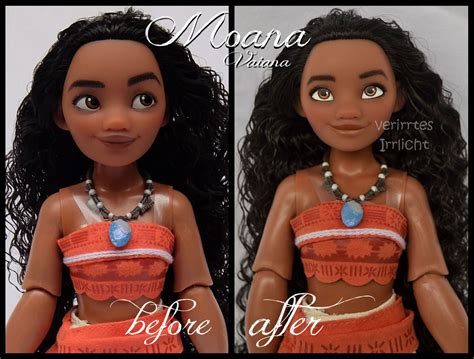 Repainted Ooak Disney S Moana Vaiana Doll Disney Barbie