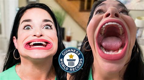 woman with the largest mouth breaks guinness world record
