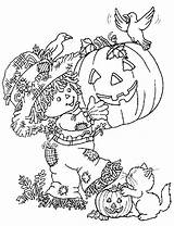 Coloring Spooky Tree Pages Template Halloween sketch template