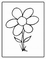 Coloring Flower sketch template