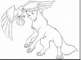 Wolf Coloring Anime Pages Wings Drawing Eagle Spirit Wolves Drawings Twilight Outline Fighting Dragon Pack Color Draw Winged Printable Sketch sketch template