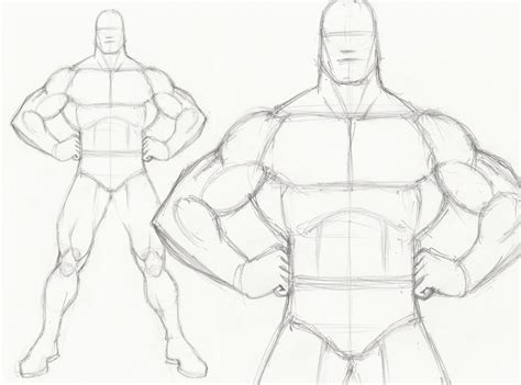 draw  classic superhero pose draw
