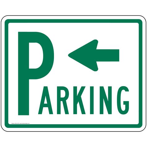 parking sign  left arrow pke  parking control