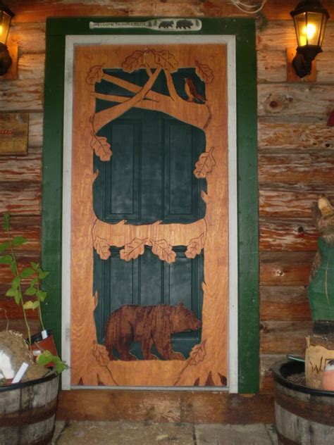 carved screen doors  robbinscabin  lumberjockscom