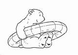 Bear Polar Float Coloring Pages Lars Holds Its Little Supercoloring sketch template