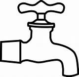 Water Faucet Tap Plumb Pixabay Outlines Vector Bathroom sketch template