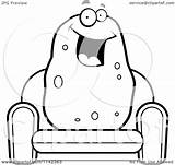 Potato Couch Coloring Sitting Cartoon Happy Clipart Cory Thoman Outlined Vector Clip 2021 Clipartof sketch template
