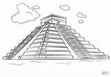 Itza Chichen Aztec Pyramids Mayan Piramide Itzá Chichén Pyramide Piramidi Piramides Stampare Civilization Inca Supercoloring Zivilisation Mayas Egitto Coloreamos Tikal sketch template