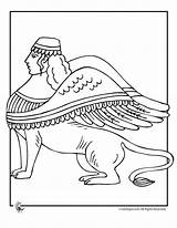 Sphinx Egyptian Egypt Starověký Getdrawings Azcoloring sketch template