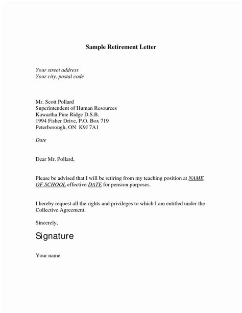 retirement resignation letter template elegant retirement letter