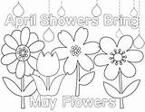 April Coloring Pages Showers Flowers Bring May Color Printable Preschool Spring Flower Crafts Worksheets Activities Getcolorings Choose Board Teacherspayteachers Themes sketch template