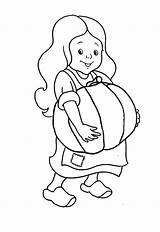 Coloring People Carrying Bag Little sketch template
