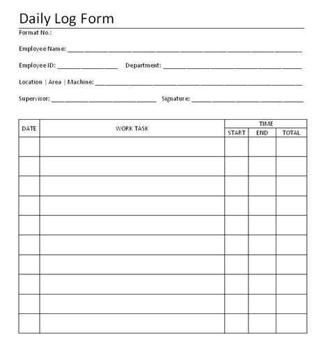 daily task sheet  employee printable receipt template