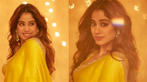 Janhvi Kapoor Drops Stunning New Pics In A Yellow Sari Fan Asks