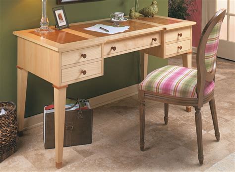 drawer desk woodworking project woodsmith plans