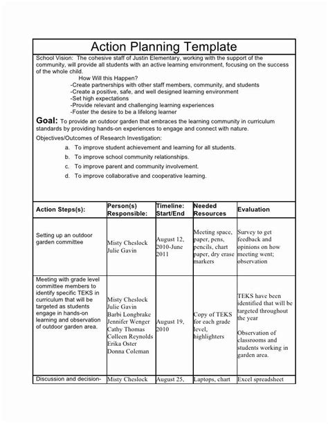 action plan   students business template