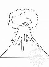 Volcano Lava Coloringpage sketch template
