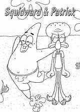 Coloring Pages Tentacles Squidward Popular sketch template