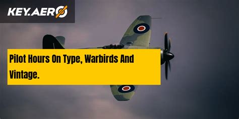 pilot hours  type warbirds  vintage key aero