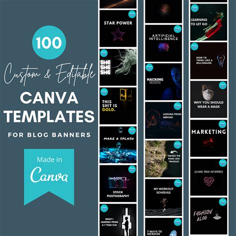 canva templates black background  white text overlay  colorful