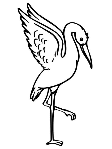 stork coloring pages  coloring pages  kids bird coloring