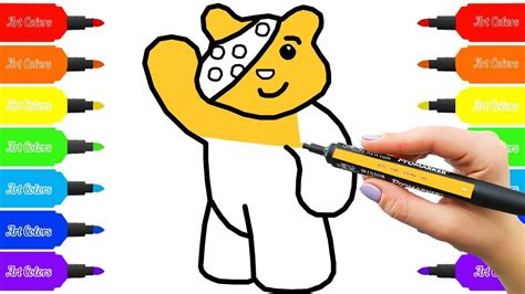 gambar children pudsey bear coloring page toby colouring sheets