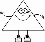 Shapes Clip 2d Happy Triangle Clipart Grade Subject sketch template