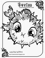 Coloring Cuties Pages Printable Pet Shop Lps Blowfish Creative Littlest Sheets Cute Color Books Fish Popular Print Animal Choose Board sketch template