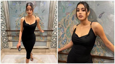 janhvi kapoor s black versace bodycon dress is the perfect date night