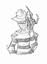 Coloring Freddy Krueger Pages Printable Horror Movie Popular Library Codes Insertion sketch template