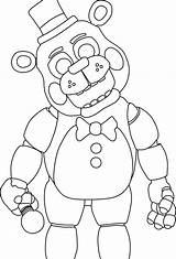Nights Freddys Guy Purple Coloring Pages Five Template Freddy Toy sketch template